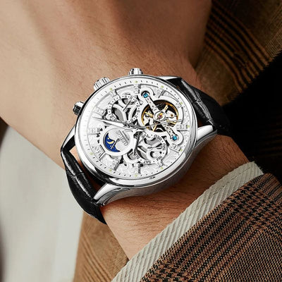 van Wennink© - Mechanisch Automatisch Horloge met Luxe Leren Band