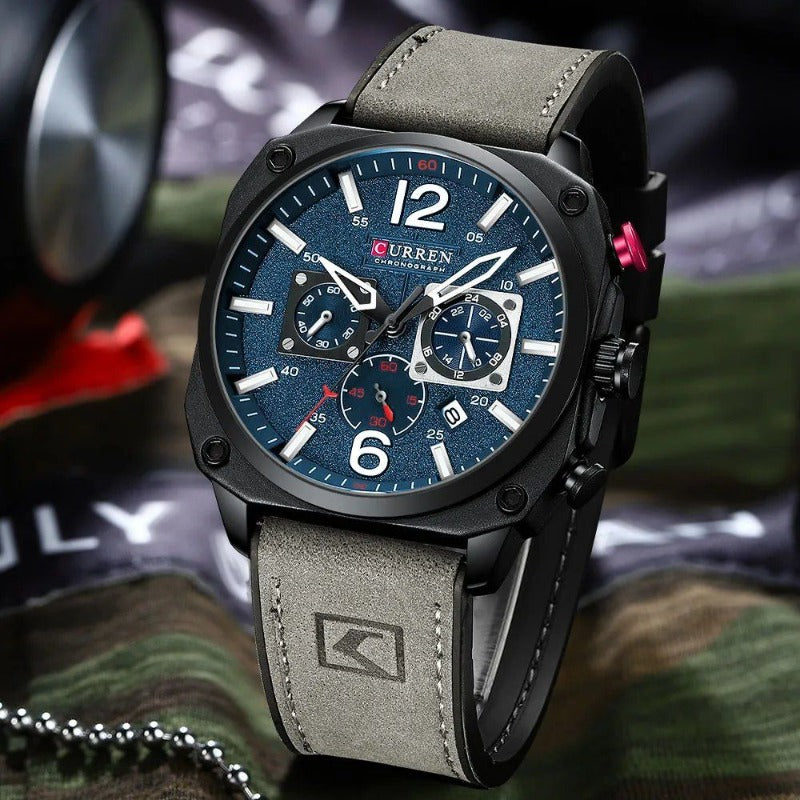 van Wennink© - Luxe Lederen Kwarts Horloge voor de Zakelijke Professional