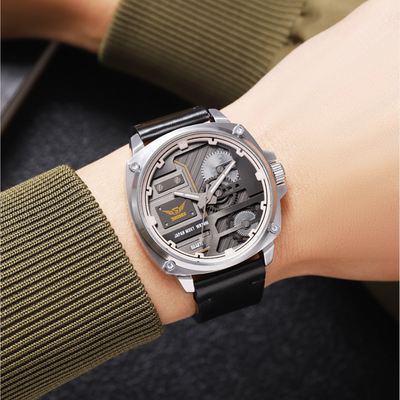 van Wennink© - Kwarts Leren Herenhorloge