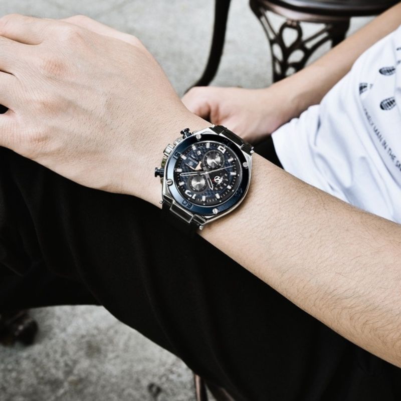 Kwarts Multifunctionele Sport Chronograaf Horloge