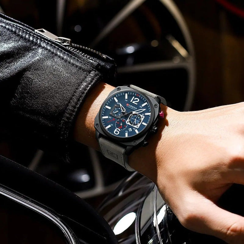 van Wennink© - Luxe Lederen Kwarts Horloge voor de Zakelijke Professional