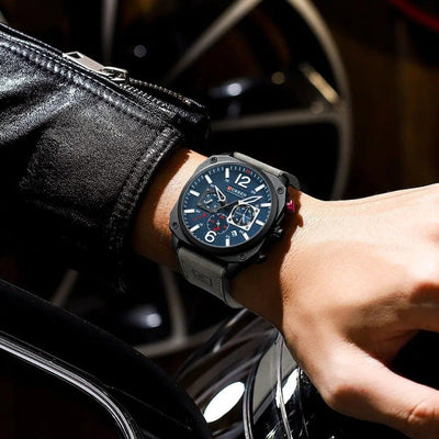 van Wennink© - Luxe Lederen Kwarts Horloge voor de Zakelijke Professional