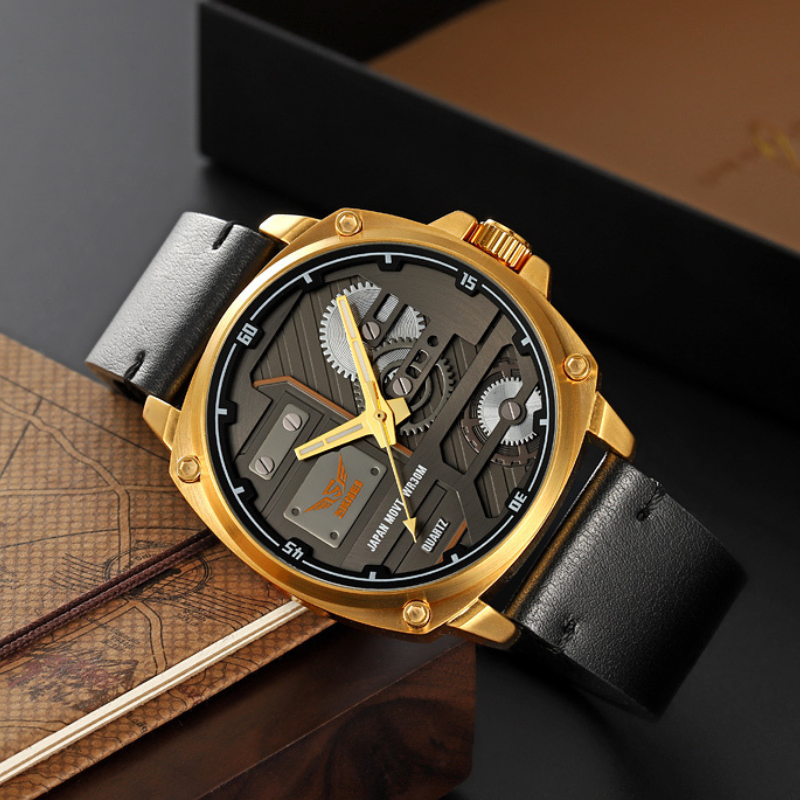 van Wennink© - Kwarts Leren Herenhorloge