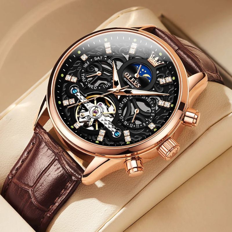 van Wennink© - Mechanisch Automatisch Horloge met Luxe Leren Band