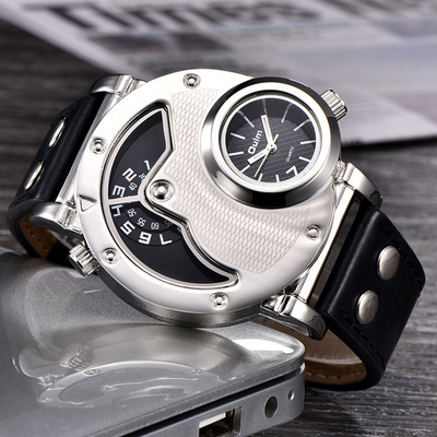van Wennink© - Multi-tijdzone Leren Horloge met Band