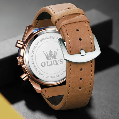 van Wennink© - Klassiek Lederen Quartz Horloge