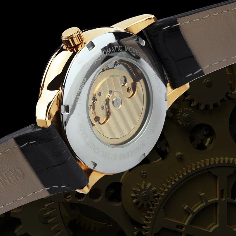 Maanfase Skeleton Automatische Horloge