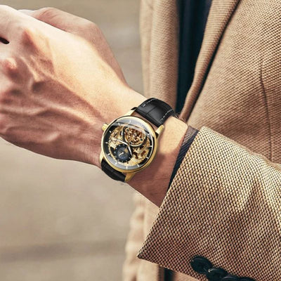 Maanfase Skeleton Automatische Horloge