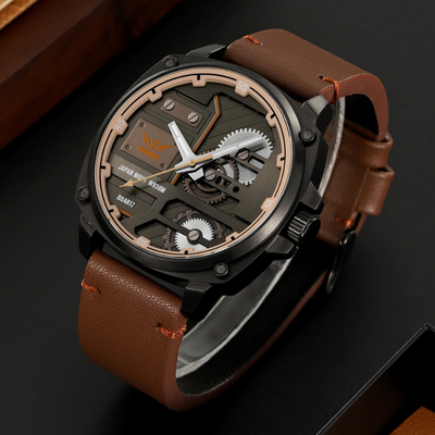van Wennink© - Kwarts Leren Herenhorloge