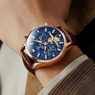 van Wennink© - Mechanisch Automatisch Horloge met Luxe Leren Band