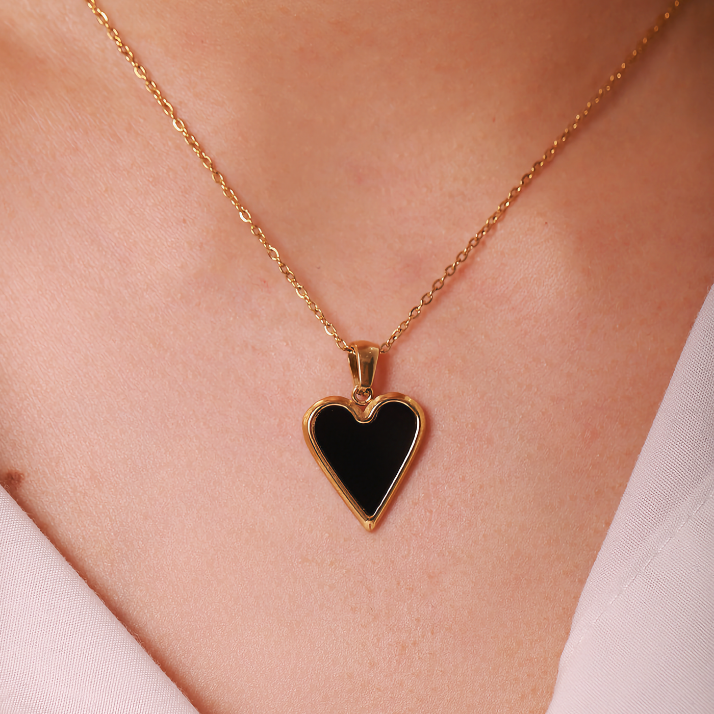 Blythe Halsketting met hart | 18k Goud