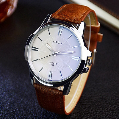 van Wennink© - Luxe Blauw Glas Lederen Horloge