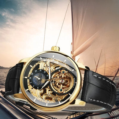 Maanfase Skeleton Automatische Horloge