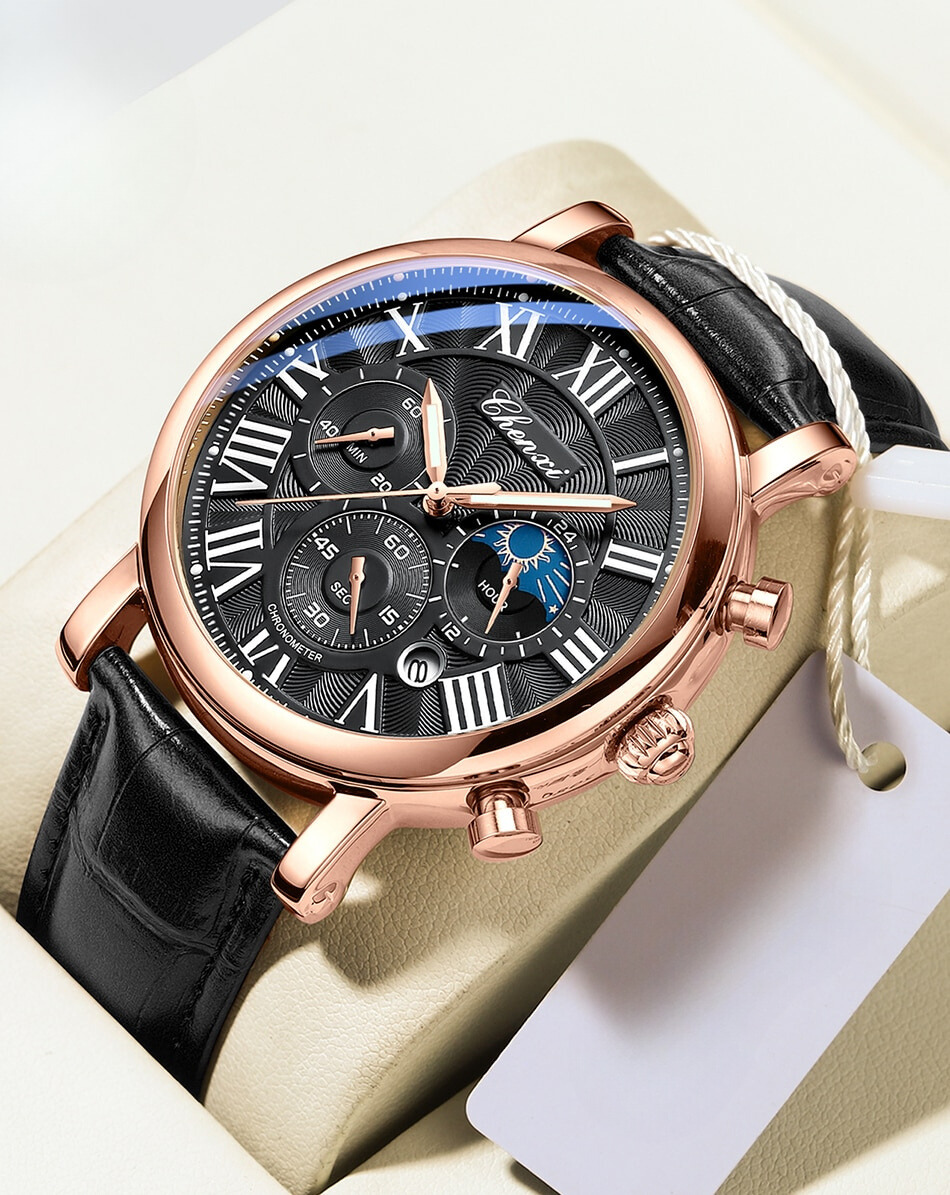 van Wennink© - Luxe Leren Kwarts Horloge