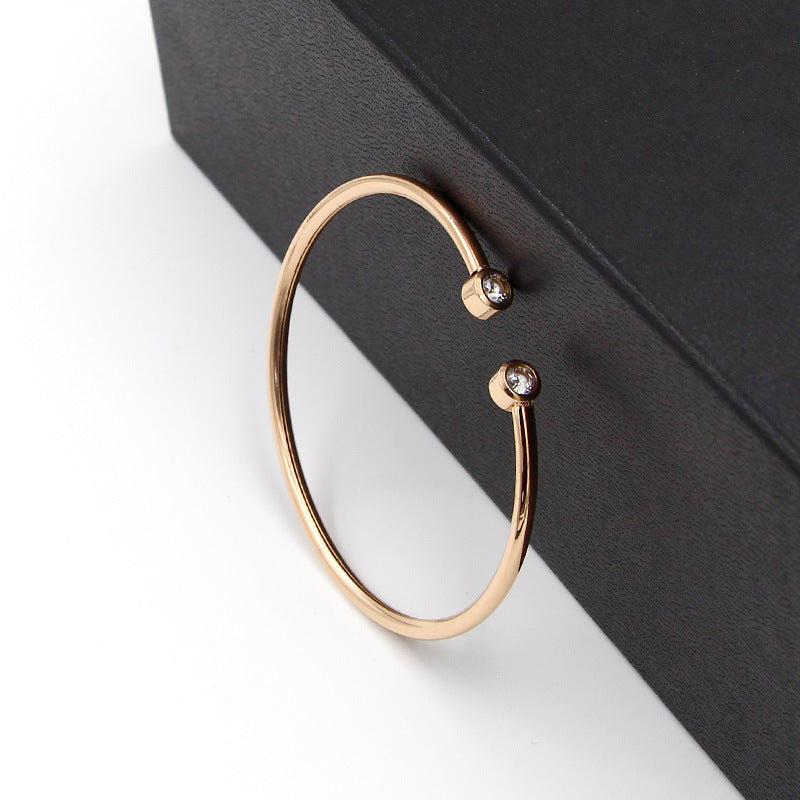armband met dubbele kristallen | 18k Goud