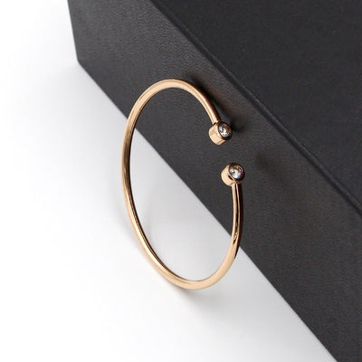 armband met dubbele kristallen | 18k Goud