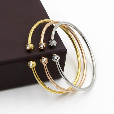 armband met dubbele kristallen | 18k Goud