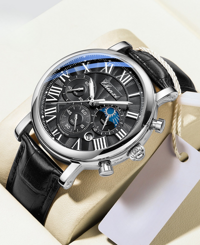 van Wennink© - Luxe Leren Kwarts Horloge