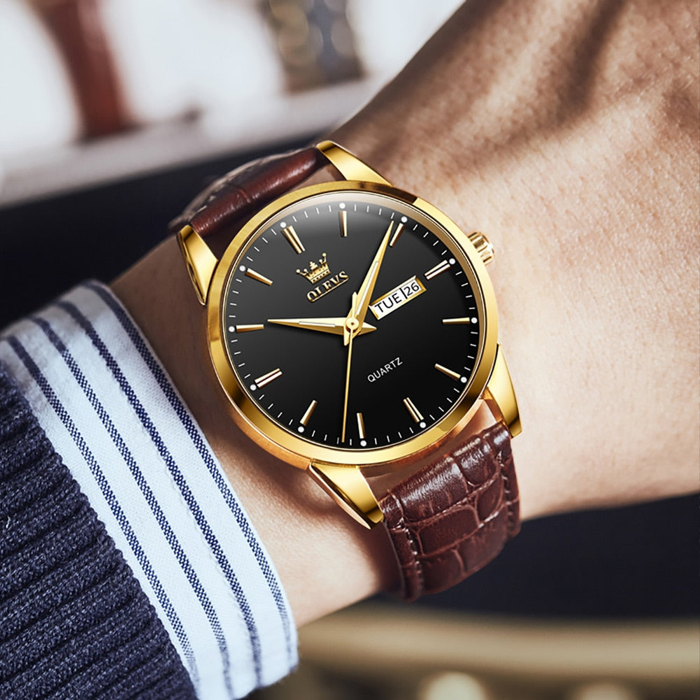 van Wennink© - Luxe Business Leren Horloge