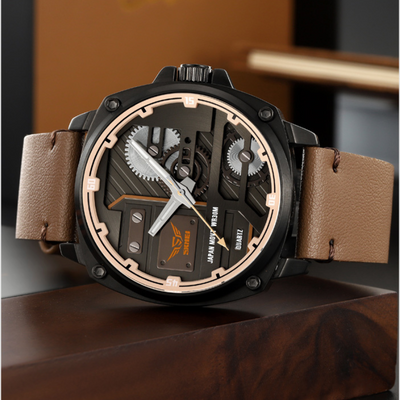 van Wennink© - Kwarts Leren Herenhorloge