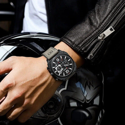 van Wennink© - Luxe Lederen Kwarts Horloge voor de Zakelijke Professional