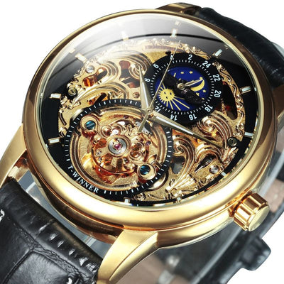 Maanfase Skeleton Automatische Horloge