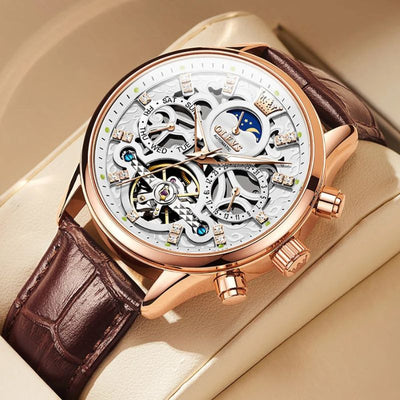 van Wennink© - Mechanisch Automatisch Horloge met Luxe Leren Band