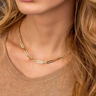 bernstein halsketting | 18k goud