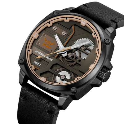 van Wennink© - Kwarts Leren Herenhorloge
