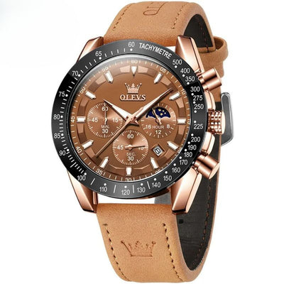 van Wennink© - Klassiek Lederen Quartz Horloge