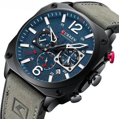 van Wennink© - Luxe Lederen Kwarts Horloge voor de Zakelijke Professional