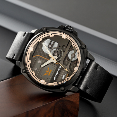 van Wennink© - Kwarts Leren Herenhorloge