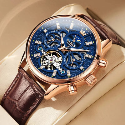 van Wennink© - Mechanisch Automatisch Horloge met Luxe Leren Band
