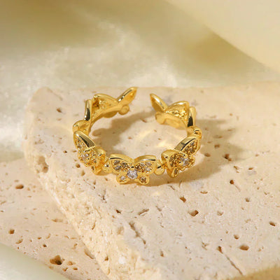 Sieradenring Vlinder | 18k Goud