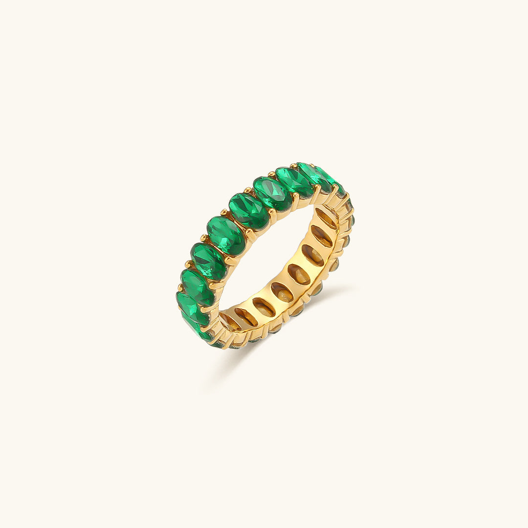 Antoinette Ring met Diamantsimulant | 18k Goud