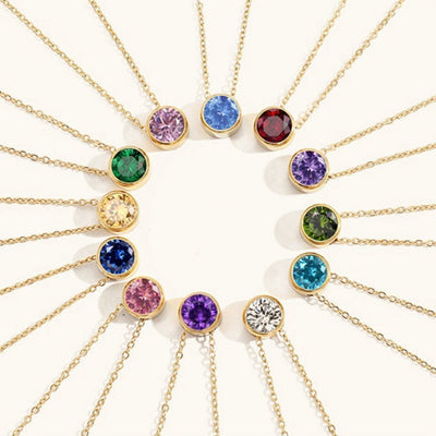 Amelia Halsketting met Geboortesteen | 18k Goud