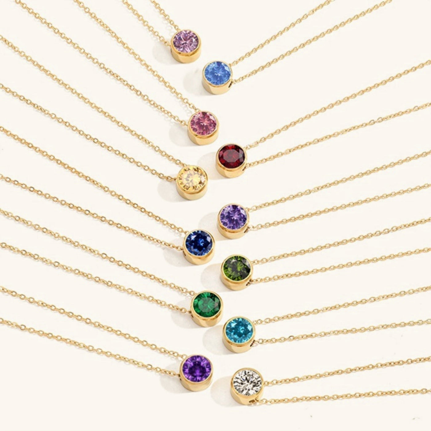 Amelia Halsketting met Geboortesteen | 18k Goud