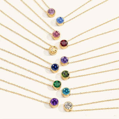 Amelia Halsketting met Geboortesteen | 18k Goud