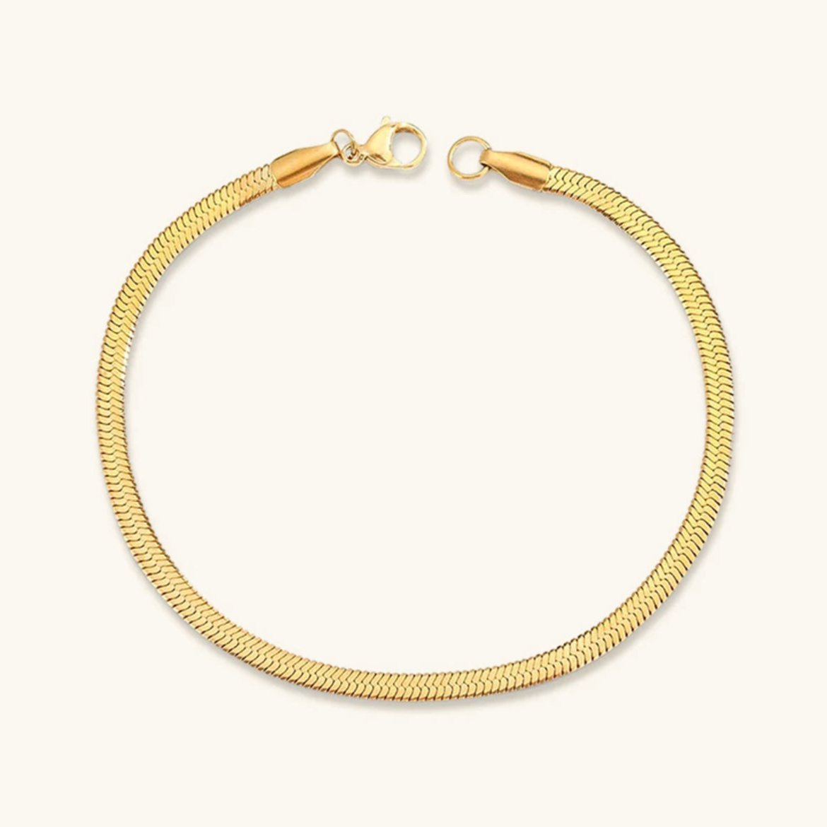 Vida Armband Goud in Visgraatpatroon | 18k Goud