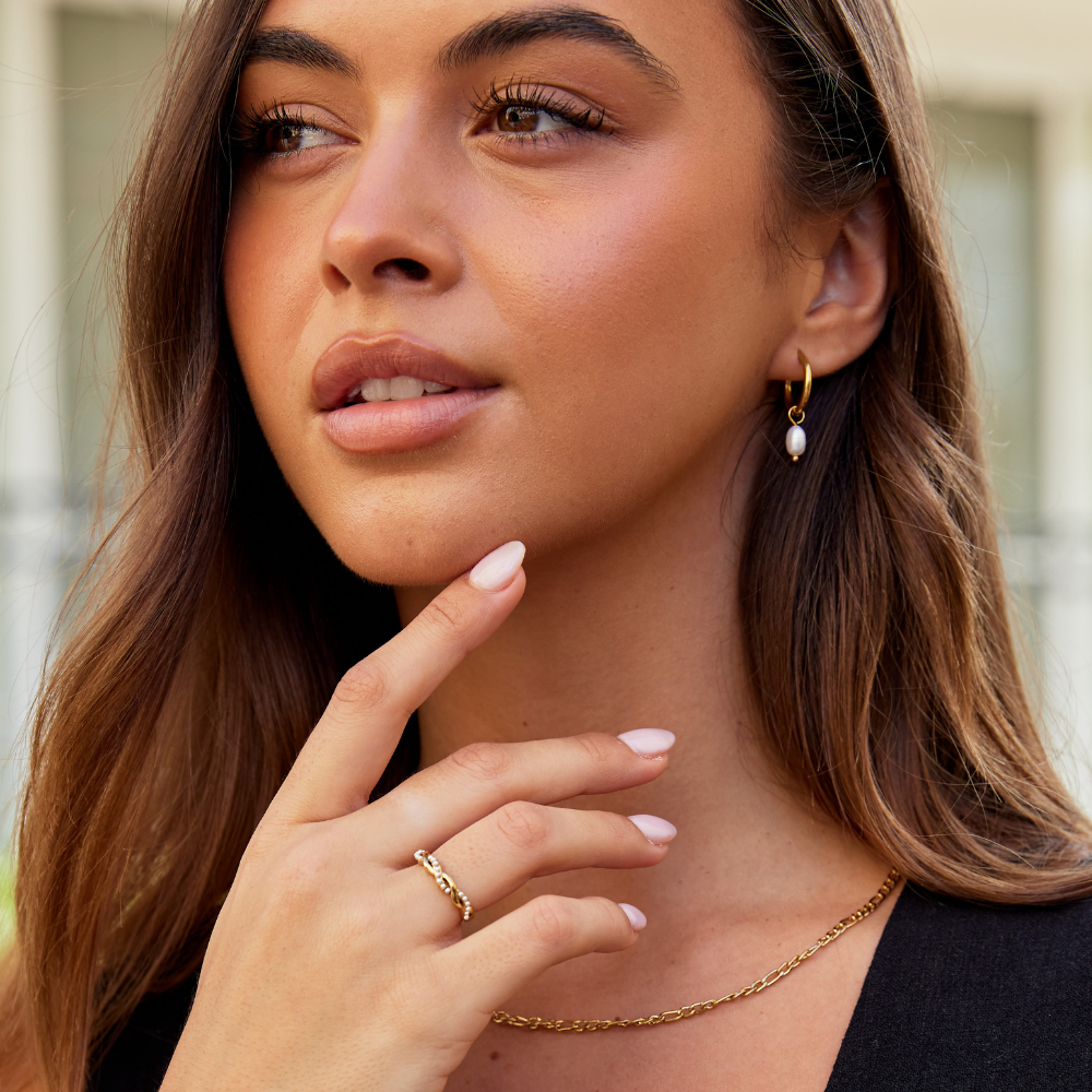 Bella oorbellen met zoetwaterparels | 18k Goud
