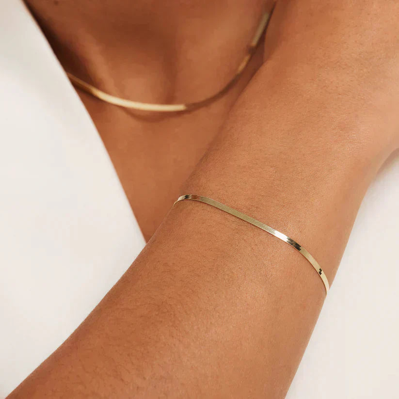 Zon Serpent Armband | 14k Goud