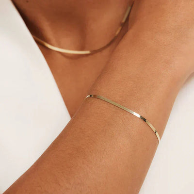 Zon Serpent Armband | 14k Goud