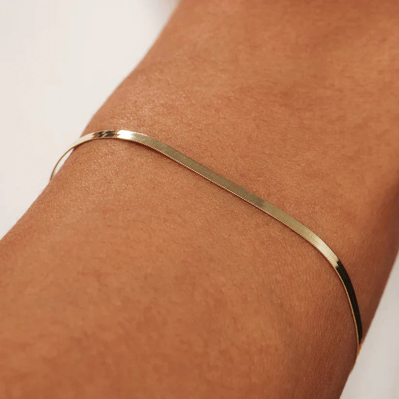 Zon Serpent Armband | 14k Goud