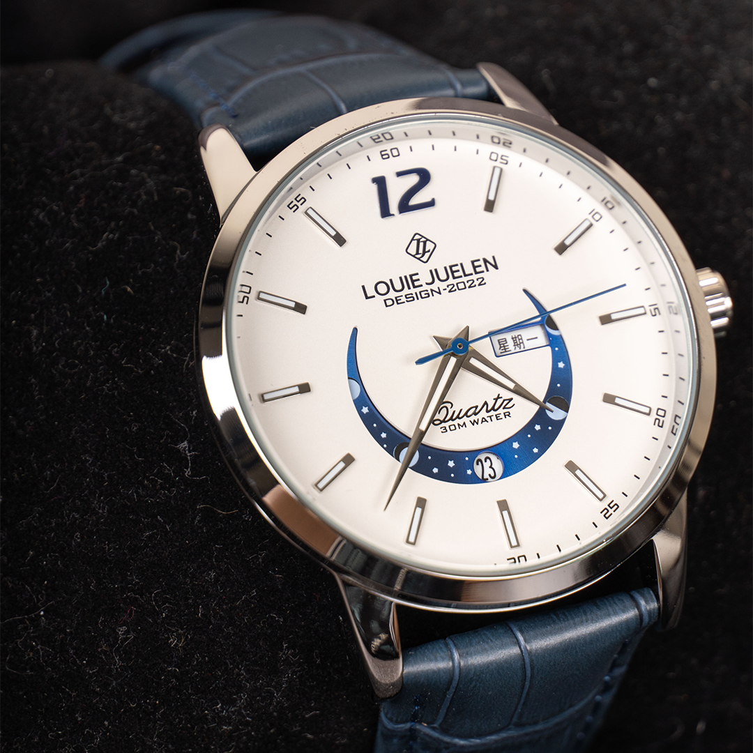 van Wennink© - Elegante Luminieuze Maanfase Horloge