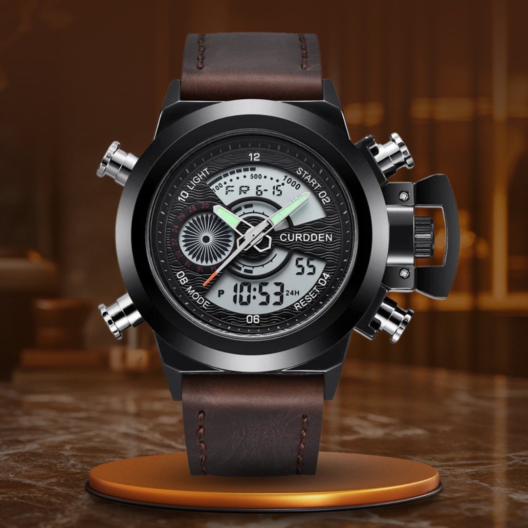 Dual Time Fashion Chronograaf Horloge