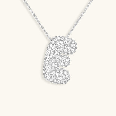 Naamketting Bubble met diamant | 18k Goud