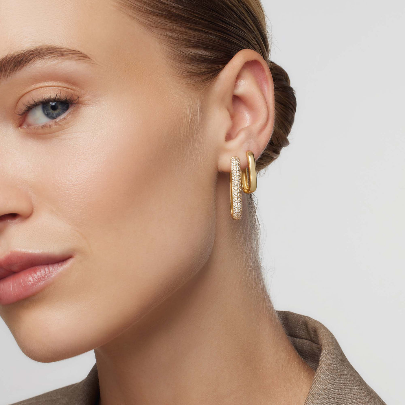 Store Icon Pavé Hoops | 16k Goud