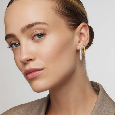 Store Icon Pavé Hoops | 16k Goud