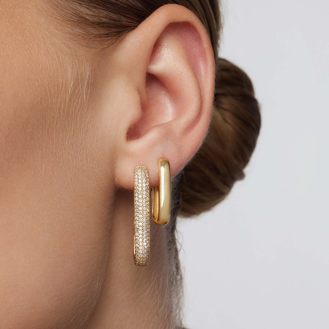 Store Icon Pavé Hoops | 16k Goud