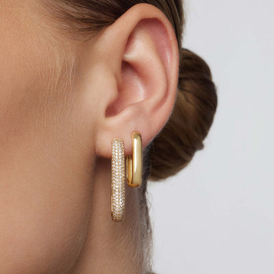 Store Icon Pavé Hoops | 16k Goud